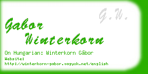 gabor winterkorn business card